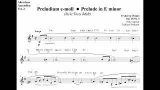 Preludium emoll  Fryderyk Chopin V2 Akordeon  Nuty [upl. by Ocsinarf]