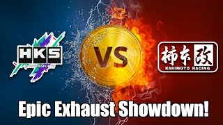 HKS SILENT POWER VS KAKIMOTO GT10Z EXHAUST BATTLE [upl. by Anaili762]