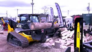 Skid Loader Mounted Firewood Processor  Halverson HWP150 [upl. by Oibesue]