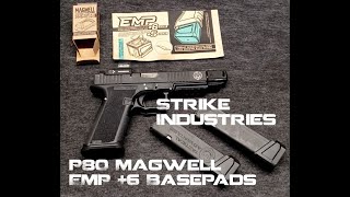 Range Review Strike Industries Polymer 80 Magwell and EMP 6 Basepads [upl. by Gambell]