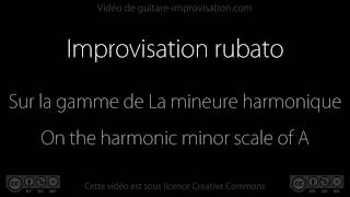 La Mineure Harmonique Impro rubato  Backing track [upl. by Eimilb]