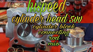 cylinder head mio5VVcylinder blockconnecting rod for Mio [upl. by Keldah]