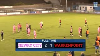 NCAFC TV  MATCHDAY HIGHLIGHTS City 2 Warrenpoint Town 1 MidUlster Cup [upl. by Anomar577]