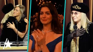 Anne Hathaway Cries As Jennifer Aniston Leads Barbra Streisand SAG Tribute [upl. by Ettenwahs]