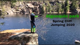 Algonquin Park  Spring CLIFF JUMPING 2020 [upl. by Shurlocke]