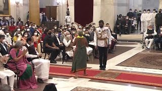 PM Modi takes part in 2nd Session of Padma Awards felicitation ceremony at Rashtrapati Bhavan [upl. by Friede929]