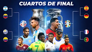 ¿Quiénes avanzarán a las semifinales en la COPA AMERICA🏆y la EUROCOPA 2024🏆  Predicción [upl. by Airednaxela231]