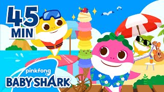 Baby Sharks Summer Collection  Compilation  Baby Shark Songs  Baby Shark Official [upl. by Anelas856]