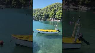 wooden fishing boat in Agnontas Skopelos Island Greece [upl. by Ycrem821]