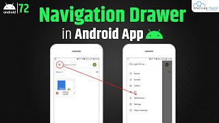 Android Navigation Drawer Tutorial  How to Create Navigation Drawer in Android Studio [upl. by Selia360]