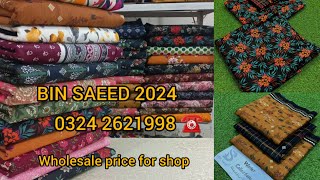 BIN SAEED khaddar Collection 2024  BIN SAEED Wholesale  BIN SAEED Winter [upl. by Valiant496]