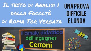 Un esame molto difficile di Analisi 1 [upl. by Lyman246]