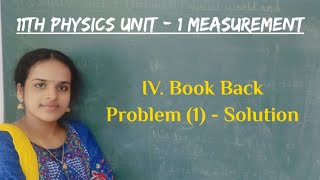 11th Physics L1  Book Back Numericals Solution 1 [upl. by Alberta546]