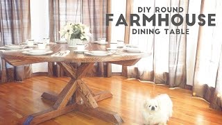 DIY Round Farmhouse Dining Table  Modern Builds  EP 52 [upl. by Natiha]