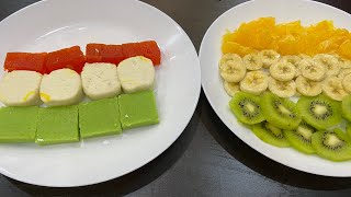 Tri Colour Fruit Salad  Independence Day Special Tri Color Fruit Salad For IndependenceDay 2021 [upl. by Ellenhoj]