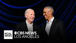 President Biden holds starstudded fundraising event in Downtown Los Angeles [upl. by Norud285]