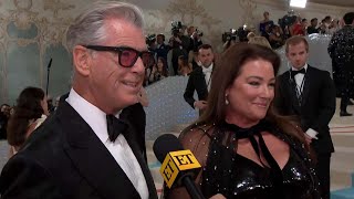 Pierce Brosnan Makes Met Gala DEBUT With Wife Keely Exclusive [upl. by Yantruoc]