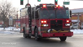 Argonne National Lab FD Squad 116 and DarienWoodridge Engine 90 Responding [upl. by Ellatsyrc]