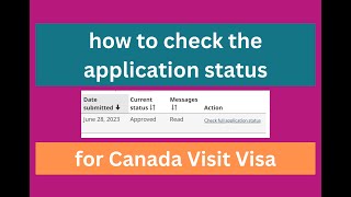 how to check application status in ircc portal for Canada Visit Visa in GC Key Account [upl. by Lavery]