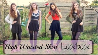 How to Wear a High Waisted Skirt  Lookbook  Outfits for work date and casual [upl. by Sansone]