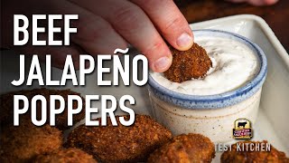 DeepFried Jalapeño Beef Poppers Recipe [upl. by Ardek904]