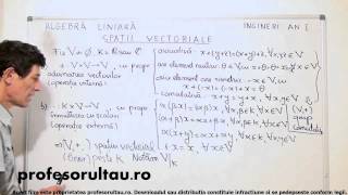 Algebra liniara  Anul I facultate  Spatii vectoriale  profesorultauro [upl. by Don]