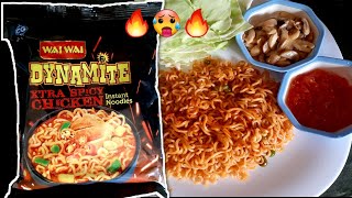 Wai Wai Dynamite Extra Spicy Noodles SouthEast Asian Exclusive New Style Quick And Easy Recipe [upl. by Bainter]