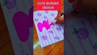 Cute Border Design For Maths Project shortsytshortssubscribe [upl. by Seibold211]