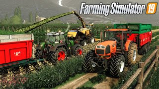 Farming Simulator 19  Ultra Realistic  Corn silage in extreme conditions cleaning cow stable [upl. by Radman]