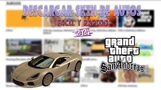 Como descargar Skin de Autos para GTA SAN  PC [upl. by Hudnut]