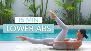 15 MIN LOWER ABS WORKOUT  At Home Pilates Intermediate [upl. by Fernande483]