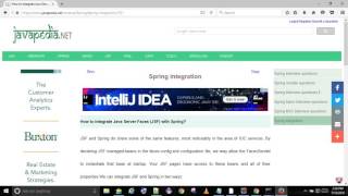 How to integrate Java Server Faces JSF with Spring  javapedianet [upl. by Cosetta672]