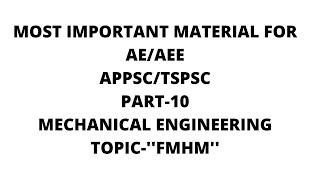 ImportantMaterialforPreparingAEAEEMechanicalEngineeringFMHMAPPSCTSPSC [upl. by Arayt734]