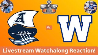 Toronto Argonauts Vs Winnipeg Blue Bombers 111th CFL Grey Cup Livestream Watchalong Reaction [upl. by Betz168]