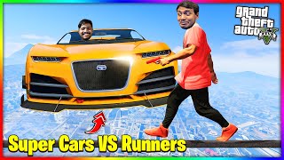 Super Cars VS Runners in GTA 5 [upl. by Anahgem]