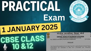 Cbse Practical Exam Date 1 January 2025 [upl. by Amikahs]