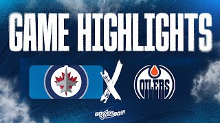 Winnipeg Jets vs Edmonton Oilers  Game Highlights [upl. by Firooc940]