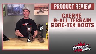 Gaerne G All Terrain Gore Tex Boots Review by AtomicMoto [upl. by Dnarb539]