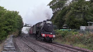 LMS 45212 Hammers through Grange on The Lune Rivers Trust Special 28924 [upl. by Navad]