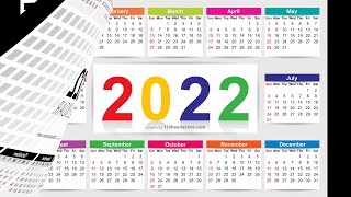 2022 Calendar Free Download  123FreeVectors [upl. by Aztinaj967]