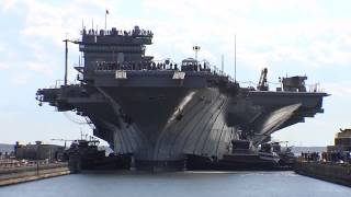 USS Enterprise enters dry dock [upl. by Langan]