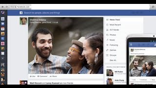 How to change old Facebook Design to the new Newsfeed Design 2013 [upl. by Neelear965]