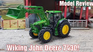 Model Review 132 Wiking John Deere 7430 With Front Loader [upl. by Gabriellia788]