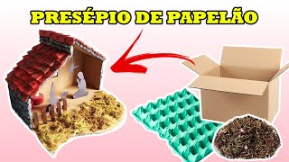 PRESÉPIO DE PAPELÃO DIY  Polly Peçanha [upl. by Gnouhp114]