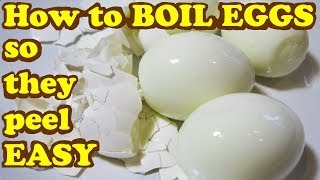 HARD BOILED EGGS  How to BOIL EGGS so they PEEL EASY and NO Eggshells StickSticking  HomeyCircle [upl. by Jemma]