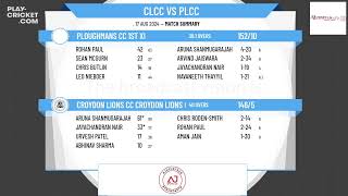 Croydon Lions CC Croydon Lions CC v Ploughmans CC 1st XI [upl. by Gerty]