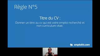 Webinar Conseils Carrière Comment rédiger un CV attractif [upl. by Hentrich]