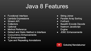 Java 8 Features java java8 javastreams [upl. by Enogitna]