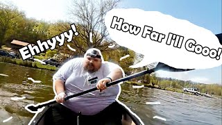 Fat man Sings and Falls off Canoe in water Funny Edit Moana quotHow far Ill Goquot Parody [upl. by Viola]