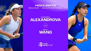 Ekaterina Alexandrova vs Wang Xinyu  2024 Wuhan Quarterfinals  WTA Match Highlights [upl. by Cyna]